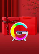 Luminária G Speaker RGB Colorido Caixa de Som Bluetooth de Mesa Quarto Cama Mostrador de Horario Led Carregamento sem fio por indução Tecnologia Wireless , tudo que você precisa......