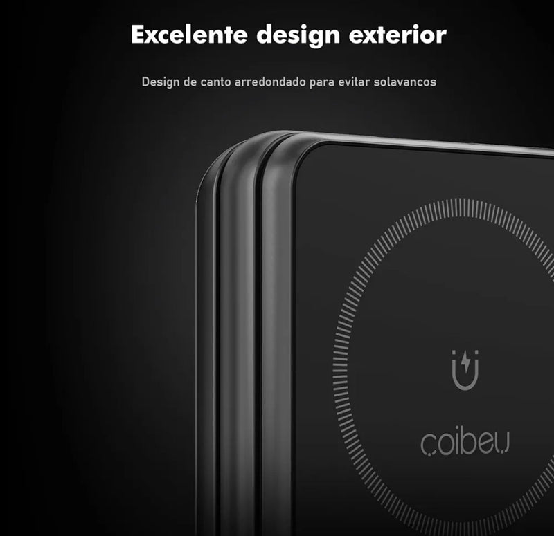 Carregador por Indução Portatil, Suporte Magnetico para todos os tipos de Celulares, Dobrável Portátil, fácil para transportar, Sucção Forte, 25W