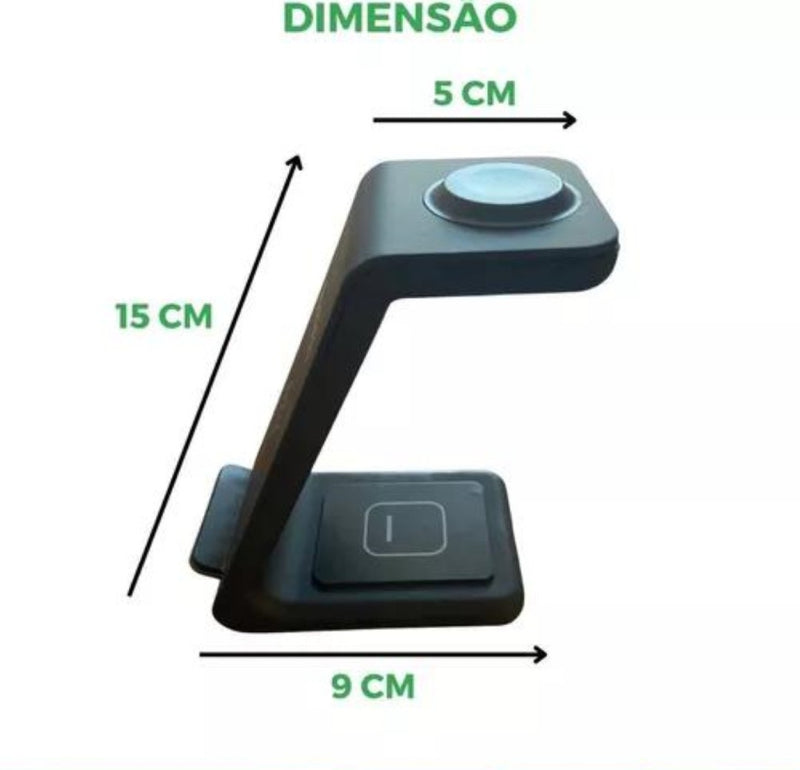 Soonjet Estação de carregamento sem fio 3 em 1, suporte de carregador para vários dispositivos Apple [carregamento rápido revolucionário] [certificado oficial] para iPhone 15, 14, 13