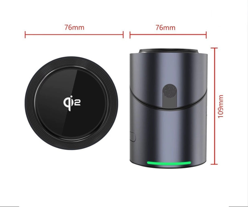 Carregador sem fio magnético 3 em 1 ProMini CYBER C 25W com certificação Qi2 e adaptador de energia